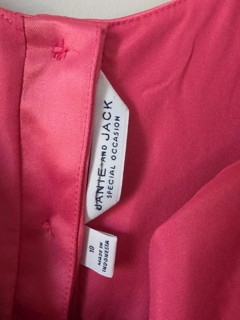 Janie And Jack Special Occasion Pink Satin Oversized Bow Dress Girls Sz 10